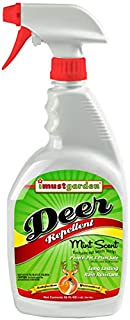 I Must Garden Deer Repellent: Mint Scent Deer Spray for Gardens & Plants  Natural Ingredients  32oz Ready to Use