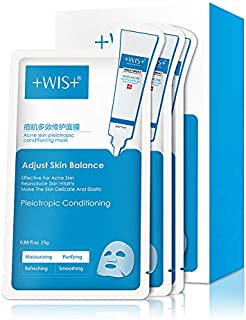WIS Hyaluronic Acid Acne Scar Treatment Sheet Mask 24 Packs -Deeply Moisturizing,Anti-Acne,Reduce andClear Acne Spot, Repair Acne Blemish and Redness