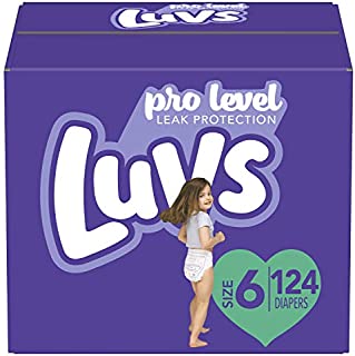 Diapers Size 6, 124 Count - Luvs Ultra Leakguards Disposable Baby Diapers, ONE MONTH SUPPLY