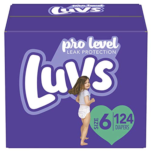 Diapers Size 6, 124 Count - Luvs Ultra Leakguards Disposable Baby Diapers, ONE MONTH SUPPLY