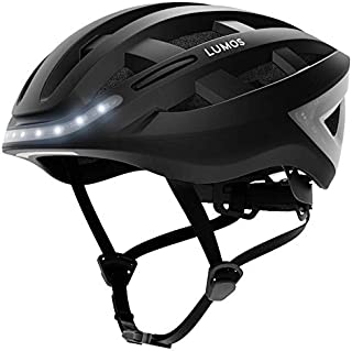 Lumos Kickstart Smart Helmet (Charcoal_Black) | Bike Accessories | Adult: Men, Women | Front and Rear LED Lights | Turn Signals | Brake Lights | Bluetooth Connected