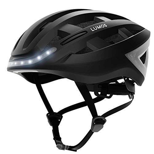 Lumos Kickstart Smart Helmet (Charcoal_Black) | Bike Accessories | Adult: Men, Women | Front and Rear LED Lights | Turn Signals | Brake Lights | Bluetooth Connected