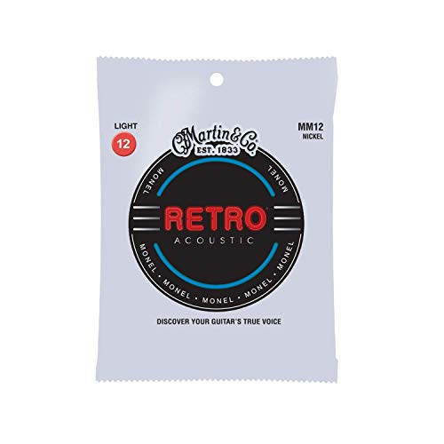 Martin Retro Acoustic MM12 Light-Gauge Guitar Strings, Monel Nickel