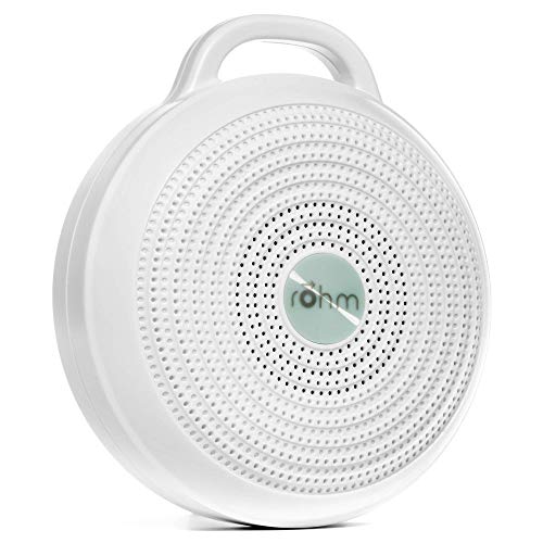 Yogasleep Rohm Portable White Noise Machine for Travel | 3 Soothing, Natural Sounds with Volume Control | Compact Sleep Therapy for Adults & Baby | USB Rechargeable | Lanyard for Easy Hanging