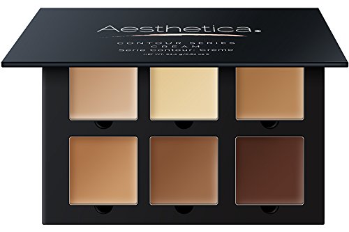 Aesthetica Cosmetics Cream Contour and Highlighting Makeup Kit - Contouring Foundation / Concealer Palette - Vegan & Cruelty Free - Step-by-Step Instructions Included