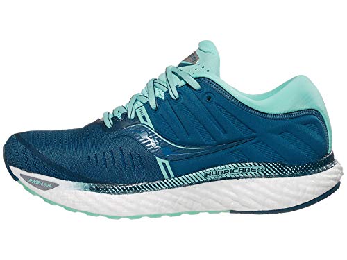 Saucony Women's S10545-25 Hurricane 22 Running Shoe, Blue | Aqua - 8.5 W US