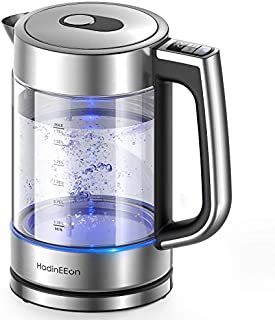 HadinEEon Electric Kettle, Variable Temperature Tea Kettle 1.7L, 1500W Fast Boil Glass Water Kettle w/ 1Hr Keep Warm Function, Premium Stainless Steel BPA-Free Electric Tea Kettle, Boil-Dry Protection