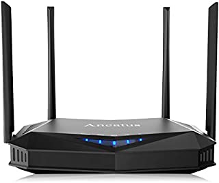 Ancatus-WiFi 6 Wireless Computer Router AX1800 1.8Gbps Gigabit MU-MIMO OFDMA 802.11ax Dual Band Internet Router Long Range Gaming Router WPA3 Ethernet Firewall Ipv6 2100 sq.ft