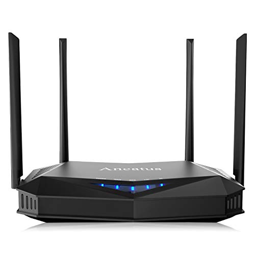 Ancatus-WiFi 6 Wireless Computer Router AX1800 1.8Gbps Gigabit MU-MIMO OFDMA 802.11ax Dual Band Internet Router Long Range Gaming Router WPA3 Ethernet Firewall Ipv6 2100 sq.ft