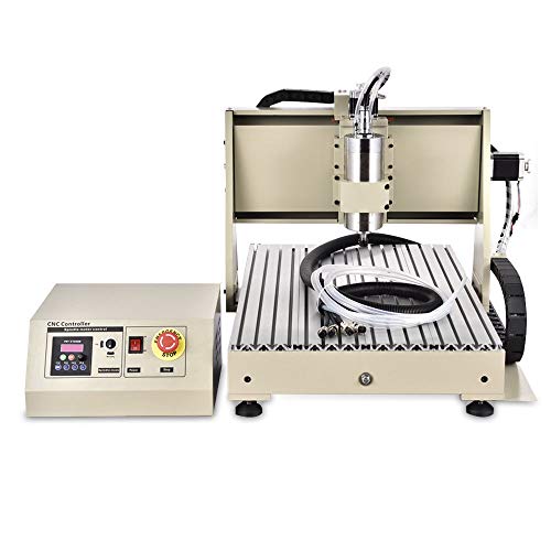 3 Axis Engraver CNC Router Kit USB 1.5KW VFD 3 Axis 6040 CNC Router Engraver Engraving Drilling Milling Carving Machine 3D Cutter Printer Desktop DIY Artwork Woodworking W/Remote Controller