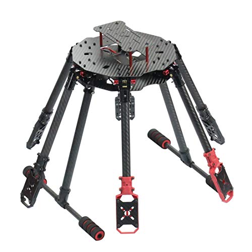 JMT Saker610 610mm 6-axis Carbon Fiber Frame Kit DIY RC Drone Hexacopter Folding Rack with Landing Gear Motor Mount