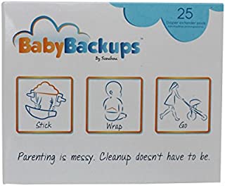 BabyBackups Diaper Extender Pads, Prevent Diaper Blowouts, 25 Pack