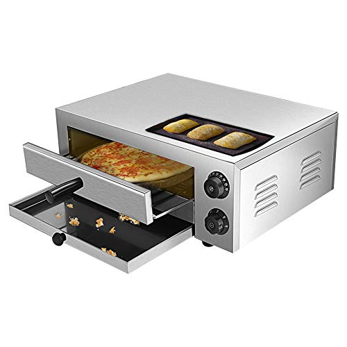 Vogvigo 12'' Electric Countertop Pizza Oven, Stainless Steel Commercial Pizza Oven Deluxe Pizza and Multipurpose Oven,for Restaurant Home Pizza Pretzels Baked Roast Yakitori Commercial & Kitchen Use