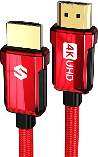 4K HDMI Cable 6.6 ft, Silkland High Speed 18Gbps HDMI 2.0 Cable, 4K HDR, 3D, 2160P, 1080P, Ethernet, Zinc-Alloy 30AWG Braided HDMI Cord, Audio Return (ARC) Compatible UHD TV, Blu-ray, PS5/4, Projector