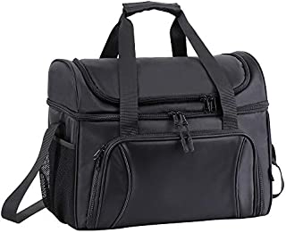 Extra Large Lunch Box Duffel Soft Sided Cooler Bag 36 Cans Flight Attendant Cooler Lunch Tote Bag for Men Woman Leakproof Insulated Portable Food Bag Work Travel Road Trip Sport Camping Picnic Black