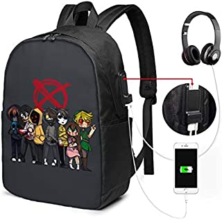 Chenhgee Creepypasta 3D Printing 17in with USB Backpack,School Bag, Travel Bag, Mountaineering Bag