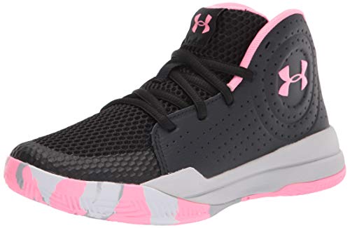 Under Armour Kids' Pre School Jet 2019 Basketball Shoe, Black (004)/Halo Gray, 5.5