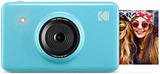 Zink Kodak Mini Shot Wireless Instant Digital Camera & Social Media Portable Photo Printer, LCD Display, Premium Quality Full Color Prints, Compatible w/iOS & Android (Blue)