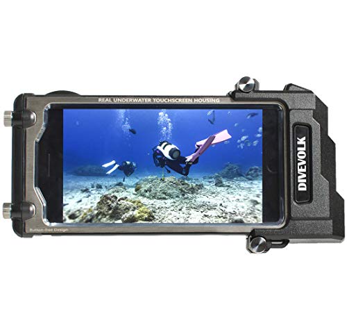 DIVEVOLK Underwater camerea Diving case compatiable with iPhone SE2/6/7/8/ Plus/X/XS/XS Max,Perfect iPhone Diving Case for Surfing Swimming and Snorkeling