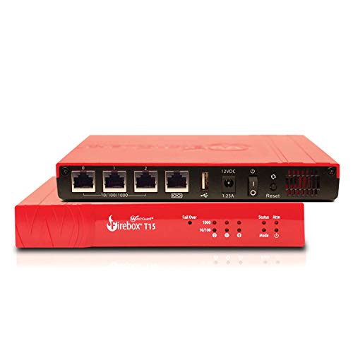 WatchGuard Firebox T15 Network Security Firewall with 1YR Standard Support for Home and Small Businesses (WGT15001-WW)