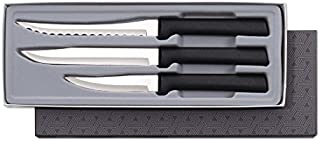 Rada Cutlery Cooking Essentials Knife Starter Gift 3 Piece Set Resin Stainless Steel, 8 7/8 Inches, Black Handle