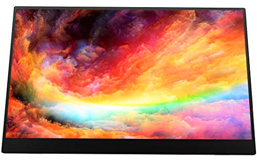 VIOTEK LinQ 16 Inch Touchscreen Portable Monitor  Full HD 1080P Thin IPS Panel w/Built in Speakers, (2X) USB Type C, (1x) HDMI Mini, (1x) 3.5mm Port - for Laptop, Tablet or Smartphone (P16CT)