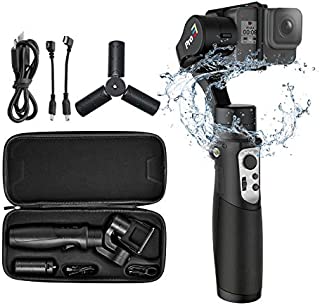 Hohem iSteady Pro3 - Handheld Gimbal Stabilizer w/Tripod, Inception & Gopro WiFi Wireless Control, Splash-Proof 3-Axis Gimbal for Action Camera GoPro Hero 8/7/6/5/4/3 DJI OSMO Action Sony RX0 YI Cam