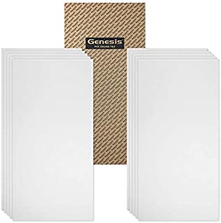 Genesis 2ft x 4ft Smooth Pro White Ceiling Tiles - Easy Drop-In Installation  Waterproof, Washable and Fire-rated - High-Grade PVC to Prevent Breakage - Package of 10 Tiles