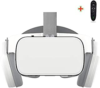 LONGLU VR Headset for iPhone & Android Phones, 3D Virtual Reality Wireless Bluetooth Glasses Goggles with Remote Controller for Play Game Watching Movie 4.7-6.2 inch Phone.