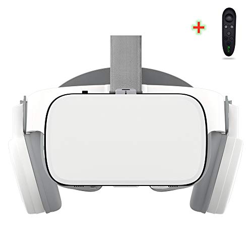 LONGLU VR Headset for iPhone & Android Phones, 3D Virtual Reality Wireless Bluetooth Glasses Goggles with Remote Controller for Play Game Watching Movie 4.7-6.2 inch Phone.