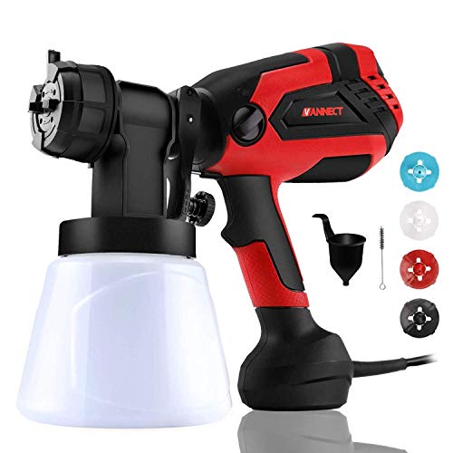 Paint Sprayer, 700 Watt High Power Home Electric Spray Gun, 4 Nozzle Sizes, Lightweight, Easy Spraying and Cleaning Perfect for Tables, Chairs, Fences, Interior Walls and Crafts