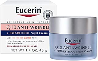 Eucerin Q10 Anti-Wrinkle Face Night Cream, Unscented 1.7 Ounce