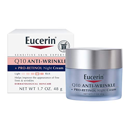 Eucerin Q10 Anti-Wrinkle Face Night Cream, Unscented 1.7 Ounce