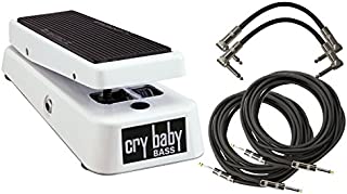 Dunlop 105Q Cry Baby Bass Wah Pedal featuring Wah Effects Optimized for Bass Frequencies and Auto Switch Off with Instrument and Patch Cables