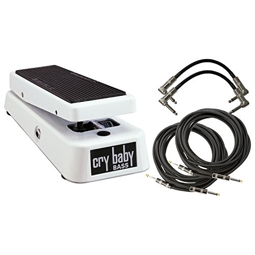 Dunlop 105Q Cry Baby Bass Wah Pedal featuring Wah Effects Optimized for Bass Frequencies and Auto Switch Off with Instrument and Patch Cables