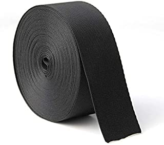 JIAKAI 1.5 Inch Wide 10 Yards Nylon Heavy Duty Webbing StrapPolypropylene Heavy Straps for Bags, Hammocks, Outdoor Climbing and DIY Making Luggage Strap, Pet Collar, Backpack RepairingBlack