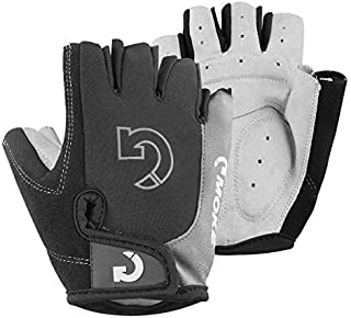 KOOOGEAR Cycling Gloves Mountain Bike Gloves-Non-Slip Shock Absorption Thickening Breathable and Comfortable Fitness Men and Women Accessories Half Finger Short Sports Gloves (Black, L)