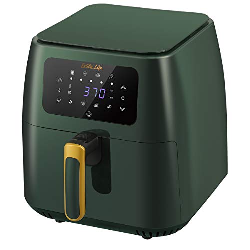 ESLITE LIFE Air Fryer, 8.5 Quart 8-in-1 Electric Hot Air Fryer Oven & Oilless Cooker with LED Digital Touchscreen and Nonstick Frying Pot, 1700-Watt, 8 Cooking Presets, BPA Free, Family Size, Green