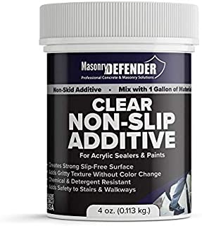 Fine Grit, Clear Anti Slip Paint Additive Floor Grip for Acrylic Sealers & Paints, 4 oz. for 1 Gallon - Non Skid Paint Additive Creates Strong Slip Resistant Surface & Adds Gritty Texture