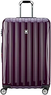 DELSEY Paris Helium Aero Hardside Expandable Luggage with Spinner Wheels, Plum Purple, Checked-Large 29 Inch