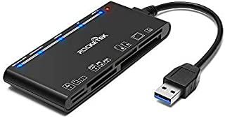 Rocketek USB 3.0 Memory Card Reader/Writer for CF Card, xD Card, SD Card, Micro SD Card, MS Card, with a 13cm USB Cable design - 5 cards read simultaneously