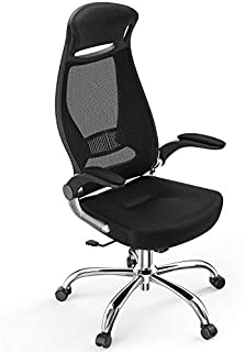 High-Back Computer Mesh Office Chair, NATRKE Swivel Ergonomic Task Chair with Adjustable Armrest, Desk Chair Home Office Chair, Executive Chair with Smooth Casters,Black