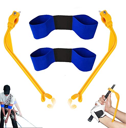 Golf Swing Training Aids, 4 Pack Golf Swing Correcting Tool and Swing Training Aid Arm Band, Unisex Golf Posture Motion Correction Trainer for Beginner and Kid to Forming The Correct Muscle Memory