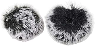 BEKER 2Pack Professional Outdoor Furry Windscreen Muff Wind Lavalier Microphone Wind Screen Furry Muffs Windscreen Muff Windproof Lavalier Microphone Sponge Set Diameter 1cm Fits Most Lapel Clip Lav