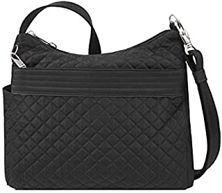 Travelon: Anti-Theft Boho Square Crossbody Bag - Black