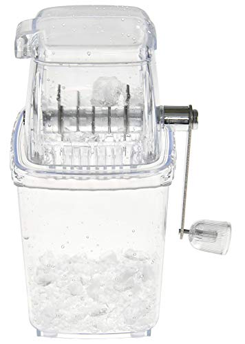 HOME-X Hand-Crank Ice Crusher, Ice-Maker Machine, Clear Ice Crusher for Home Use 9 1/2