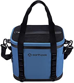 Earth Pak Heavy Duty Waterproof 20-Can Soft Cooler Bag for Camping, Sports, Fishing, Kayaking, Beach Trips - Mesh Tote Insert Included (20 Can, Arctic)