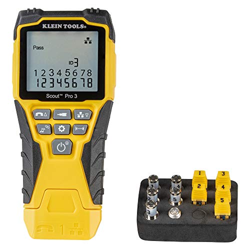 Klein Tools VDV501-851 Cable Tester Kit with Scout Pro 3 for Ethernet/Data, Coax/Video and Phone Cables, 5 Locator Remotes