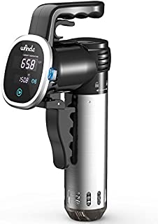 Sous Vide Cooker, Wancle Thermal Immersion Circulator, with Recipe E-Cookbook, Accurate Temperature Digital Timer, Ultra-quiet, 850 Watts, 120V, Stainless Steel/Black