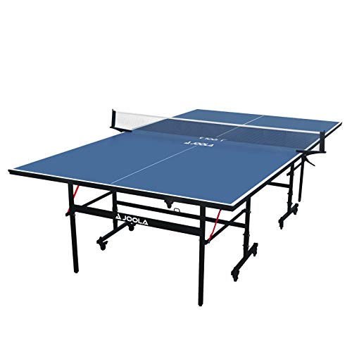 JOOLA Inside - Professional MDF Indoor Table Tennis Table with Quick Clamp Ping Pong Net and Post Set - 10 Minute Easy Assembly - Ping Pong Table with Single Player Playback Mode